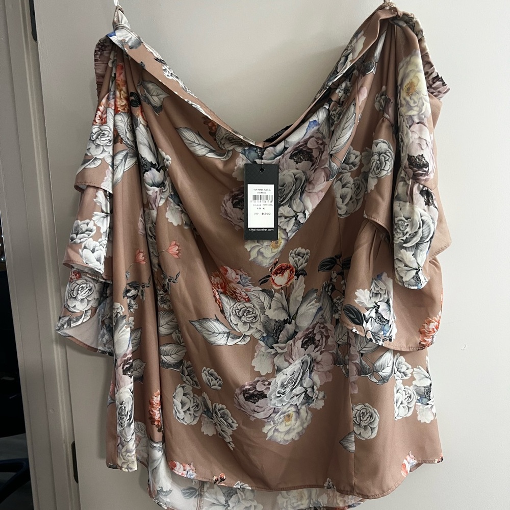 Floral Off-Shoulder Women Top
